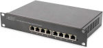 &Scaron;akotuvas Digitus Ethernet PoE Switch, 8-Port PoE+, 10", bis zu 80 W PoE Budget