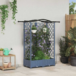 Pakeltas lovas su trelėmis ir stogu Pilka 124 x 40 x 126 cm PP