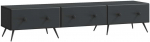 TV staliukas Televizoriaus spintelė su stalčių Juoda 147 x 34,5 x 30 cm