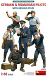 Miniart vokiečių ir rumunų pilotai su žemės įgula 1/48 figūrėlės