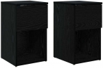 Lovos spintelė 2 pcs Juodojo ąžuolo 29 x 31,5 x 49 cm