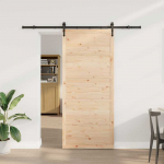 Slankios durys Natūrali 80 x 208 cm Pu&scaron;ies medienos masyvas
