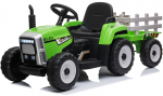Vaiki&scaron;kas elektrinis traktorius su priekaba HATIS, žalias/pilkas