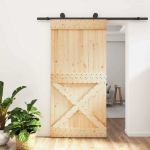 Slankios durys Natūrali ir juoda 100 x 210 cm