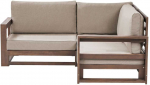 Beliani Sofa ogrodowa TIMOR Drewno akacjowe ( FSC&reg;) Ciemne drewno Uniwersalny 2-osobowa