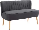 Koduva 2 vietų sofa, tamsiai pilka, 117 x 56,5 x 77 cm