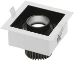 10W LED įleidžiamas &scaron;viestuvas APOLLO, juodas, 3000K