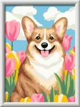 Ravensburger Pie&scaron;imo rinkinys vaikams gėlėtas corgi modelis