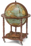 Zoffoli Rankų darbo gaublys-baras 50 cm, 98 cm &ndash; XVI a. žemėlapis, Italija