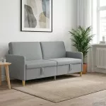 Sofa su saugojimo vieta &Scaron;viesiai pilka 192 x 78 x 87 cm