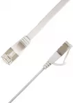 LinkIT Płaski kabelis sieciowy RJ-45, Cat.6a, U/FTP, PVC, balta, 2.5 m (STP-FL6A-00250-WH)
