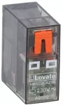 Lovato Electric Miniatiūrinė relė su LED indikatoriumi ir mechaniniu mygtuku, valdymas 230VAC, 2P, 8A (HR502CA230)