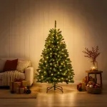 Dirbtinė Sulankstoma Kalėdų Eglutė 120 cm 150 LED &Scaron;ilta balta