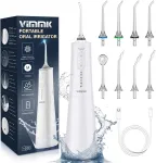 Vimmk belaidis burnos irigatorius su 5 režimais, 8 antgaliais, USB-C ir IPX7, Y208