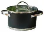 Bez Marki Puodas ZE STALI NIERDZEWNEJ INDUKCJA GAZ 5L 24CM Z POKRYWKĄ Smukee