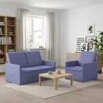 Sofa Sofos komplektas 2 vnt. Džinsinės mėlynos Audinys