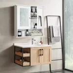 Promotion Pakabinama sieninė spintelė su veidrodžiais, MDF, balta, 56 x 13 x 58 cm