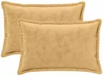 Pagalvėlės užvalkalas 2 vnt. HOUTEN Taupe 50 x 80 cm Flanelė