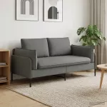Dvita&scaron;kė sofa Tamsiai pilka 188 x 81 x 89 cm Audinys