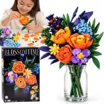Jokomisiada BLOOMING FLOWERS blocks, moving bouquet - bud blooming effect, 986 pieces ZA6287