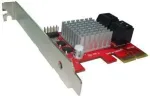 Lycom PCI-Express SATA3 vidinis 4 prievadų PCI-E 2.0, vidiniai prievadai 6 Gbps