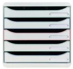 Exacompta 309303D, 5 drawer(s), Plastic, Mėlyna, Žalias, Pilkas, Rožinė, Sage, 1 pc(s), 347 mm, 278 mm