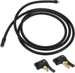 Infinauto padangų pripūtimo žarna, automobilio ventilio prailginimo žarna, 70.87 colio 7.8 mm id skirta automobiliui, motociklui, dviračiui, oro siurblio adapteris, padangos ventilis su oro jungtimi, guma, juoda, patvari