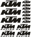 Ktm - universalus motociklo lipdukų rinkinys - ilgalaikė plėvelė.