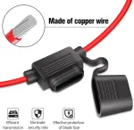 Laikiklis su saugikliais automobiliui, 5 vnt., 16awg, 15a
