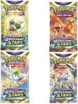 Pokemon kortos sword and shield - 4x brilliant stars pokemon booster pakelis - pokemon trading cards - angli&scaron;kos kortos