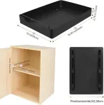 Yarvpuv Teleskopinis stalčius, i&scaron;traukiami stalčiai, lentynos virtuvės spintelėms, stalčių organizatorius virtuvei, nereikia gręžti ir kalti (30 cm P x 43 cm G x 7 cm A)