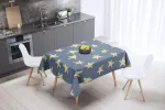 Le Jardin du Lin virtuvinis dekoratyvinis staltiesė su atsitiktiniu ra&scaron;tu 140 x 140 cm - sukurta ir pagaminta Turkijoje