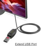 Cablecreation Gold (ilgas 16 pėdų) itin spartus Usb 2.0 aktyvusis ilgintuvas, Usb 2.0 ilgiklis Usb A-male į A-female kabelis, 5 m/16 pėdų, juodas