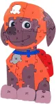 Spin Master Medinės dėlionės raidės skaičiai &scaron;uo oranžinis pasaka Paw Patrol Zuma