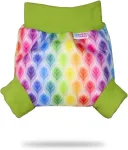 Petit Lulu užmaunamos Pul kelnaitės dydis L (9&ndash;13 kg) neper&scaron;lampamos užmaunamos kelnės sauskelnėms daugkartinėms sauskelnėms, pagamintos Es (rainbow Flames)