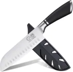 Xyj 7 colių virtuvinis peilis nerūdijančio plieno skaldytuvas daržovių mėsos pjaustymo peilis, virtuvės įrankiai, japoni&scaron;kas santoku peilis su dėklu, kra&scaron;to apsauga