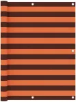 Balkono pertvara, oranžinė ir ruda, 120x600cm, oksfordo audinys