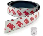 Magnetinė juosta su 3m klijais, lipni, matmenys: 500cm / 20mm / 1,5mm
