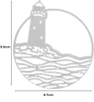 Stanzenshop Lighthouse Sea Round Frame Cutting Dies Stencils Scrapbooking Card Making Diy Embossing Stencils