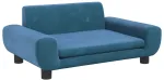 Fotelis Vaiki&scaron;ka sofa, mėlynos spalvos, 70x45x33cm, aksomas