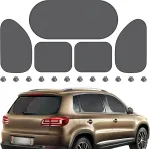 Viteena apsauga nuo saulės automobilių rinkinys i&scaron; 5 dalių, apsauga nuo saulės kūdikių automobilio skydelis nuo saulės, 4 &scaron;oniniai langai + 1 galinio lango apsauga nuo saulės, universali uv apsaugos priemonė su siurbtukais kūdikiams, vaikams