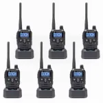 6 ne&scaron;iojamų radijo stotelių rinkinys PNI PMR R45 PRO 446MHz, 0.5W, 99 programuojami kanalai, 16 PMR ir 38 CTCSS bei 104 DCS tonai, 5 lygių Squelch, VOX, TOT, BCL, Scan, Roger Beep