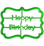 Formelė "happy Birthday" 8cm gimtadieniui, 1 vnt.