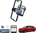 Coleya automobilinis telefono laikiklis, suderinamas su Tesla Model 3 2018-2023/modelis Y 2020-2023 (netinka 2024 m.), Tesla Model 3 priedai elektrinis telefono laikiklis, 360&deg; pasukimas, visiems i&scaron;maniesiems telefonams 4 -