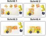 Dr. Muya medinės dėlionės vaikams 2 3 4 5 metų, montessori žaislas, edukacinis medinis žaislas, edukacinis žaislas vaikams, 4 dalys, gaisrinė ma&scaron;ina, policijos automobilis, dovana berniukams