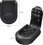 Dayear 2-in-1 raktų seifas, montuojamas ant sienos, magnetinis raktų laikiklis su kombinuota spyna po automobiliu, raktų slėptuvė su 10 magnetų, raktų laikiklis lauke, juodas