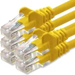 Cat6 Ethernet tinklo kabelis 1000 Mbit/s, geltonas, 5 vnt.