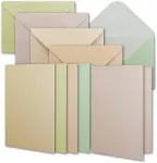 Neuser Papier 100 perlinių atspalvių atvirukų rinkinys su vokais - tu&scaron;čių atvirukų rinkinys - din a6 kvietimų kortelės, pagamintos i&scaron; 5 skirtingų pastelinių spalvų - 10,5 x 14,8 cm