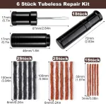 Rejoice tubeless mtb remonto komplektas, tubeless padangų remonto komplektas, tubeless remonto komplektas, tubeless komplektas, dviračio padangų pradūrimo rinkinys dviračio padangų montavimo įrankiams (20 x 6 mm + 5 x 3 mm)