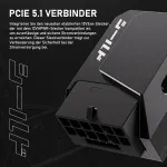Ezdiy-fab pcie 5.1 adapteris 600w 12+4pin, 16pin 12vhpwr gpu jungtis, 12v-2x6 gpu adapteris, 90 laipsnių kampu suderinamas su rtx 3090ti, 4070ti, 4080, 4090 gpu - rvs tipas, raudonas, 1 vnt.